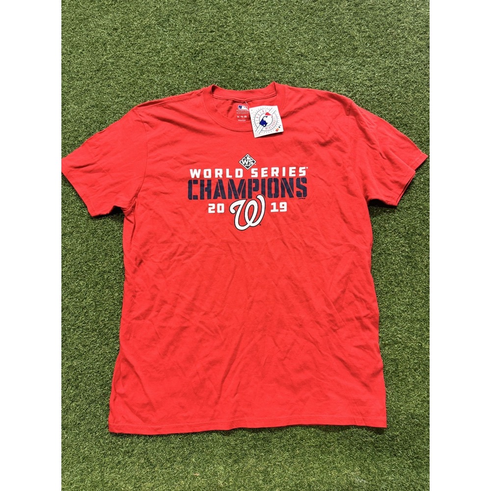 MLB T-Shirt Mens Size XL Washington Nationals Red 2019‎ World Series Champions